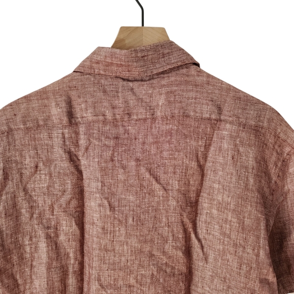 NEW Taylor Stitch The Short Sleeve California Button Up in Dried Cherry Hemp